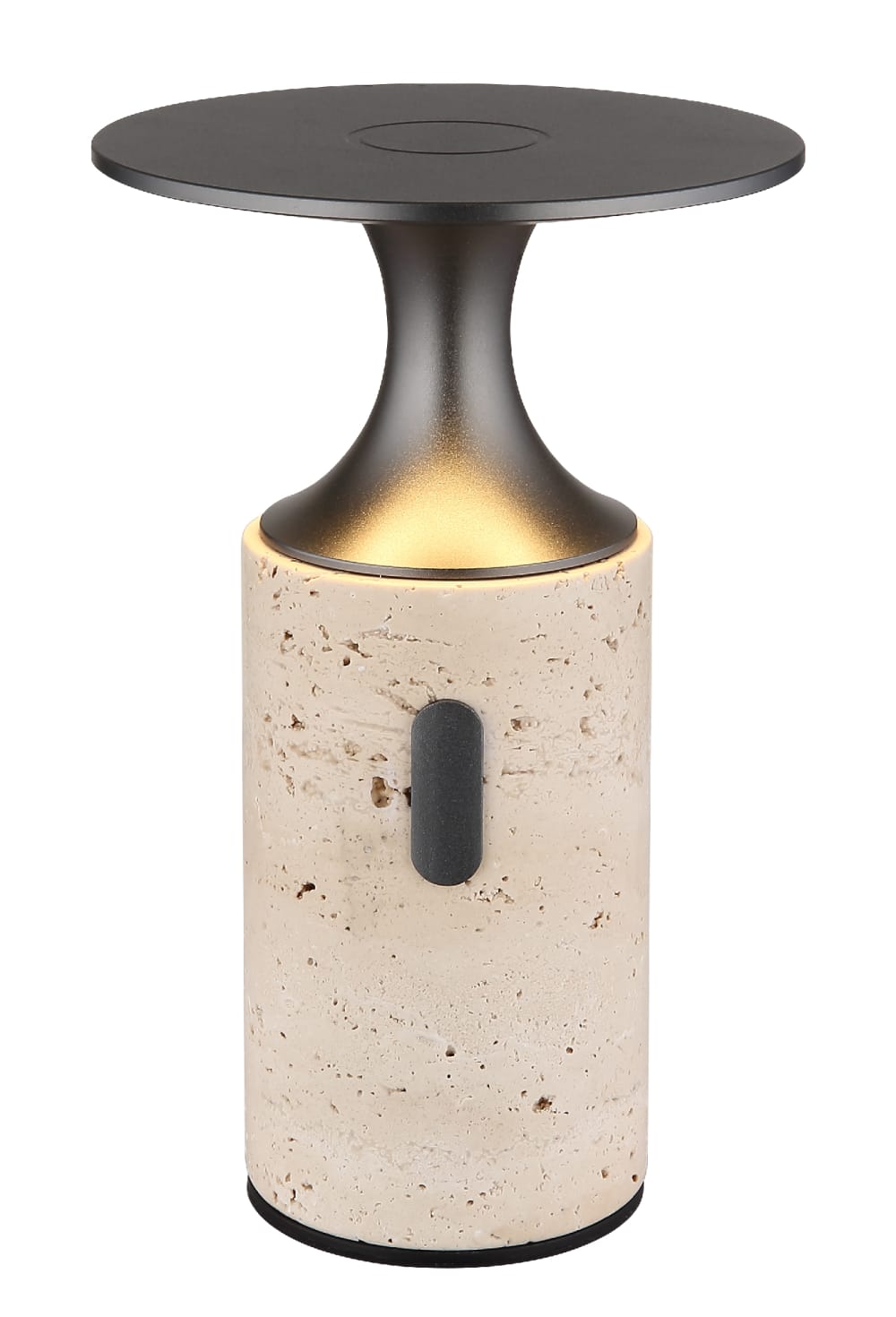 Lampe à poser Pierre de Travertin gris, 18,8cm