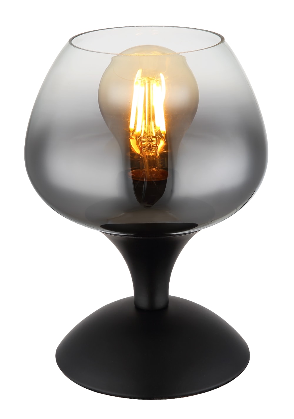 Lampe à poser métal noir mat, 20,5cm