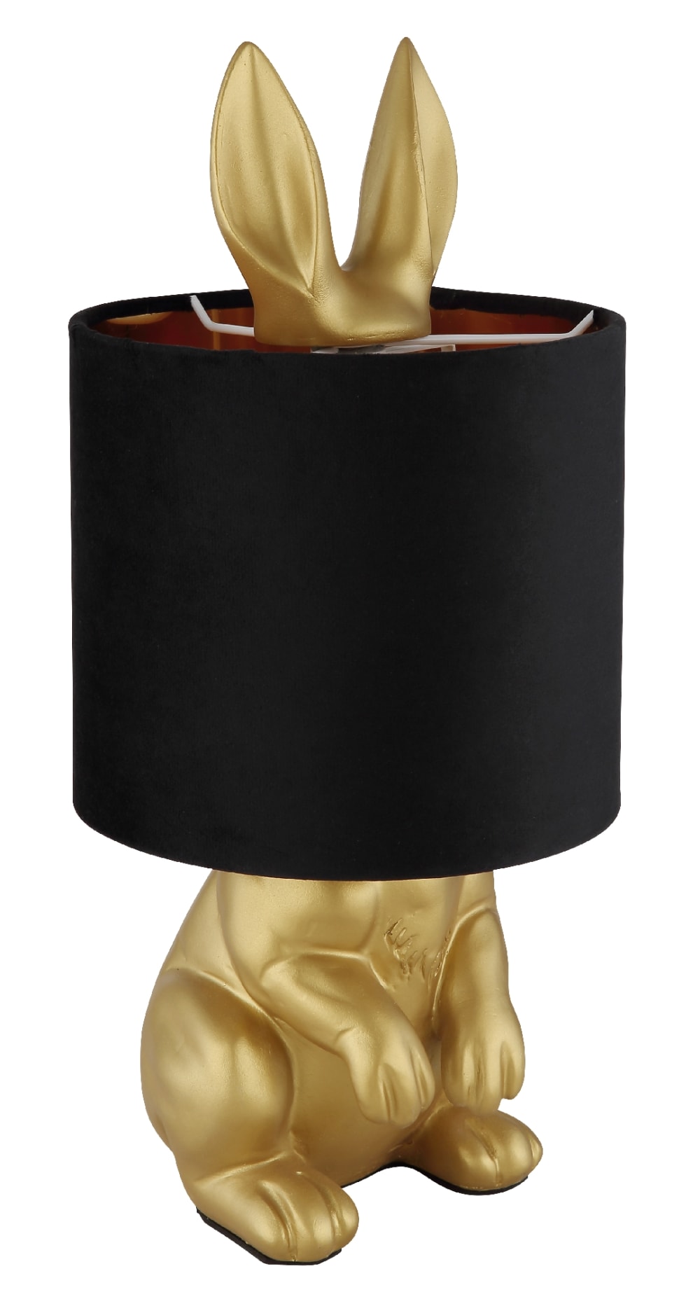 Lampe à poser plastique couleur or mat, 41cm — vue 4