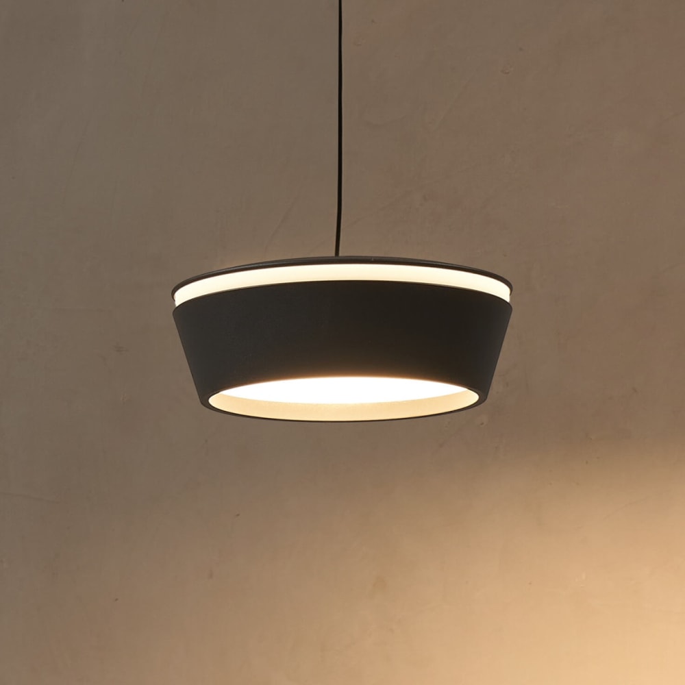 Hängeleuchte aus Metall und Aluminium 4,6 cm, Schwarz - Maisons