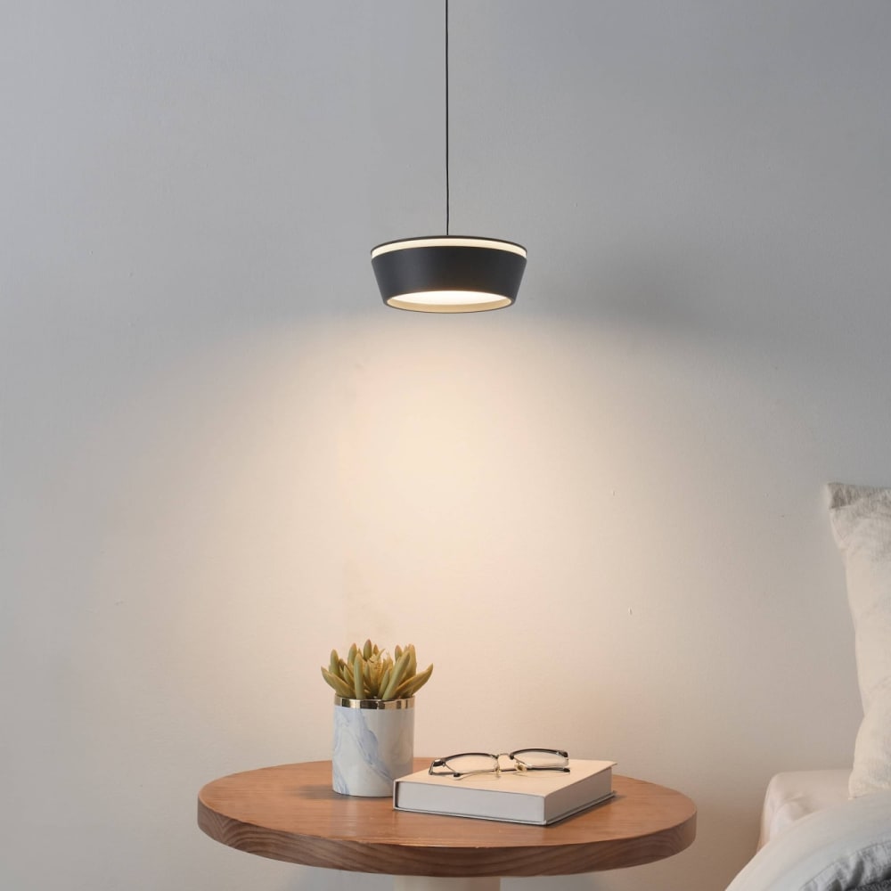 Suspension en métal et aluminium noir 12 cm — vue 4