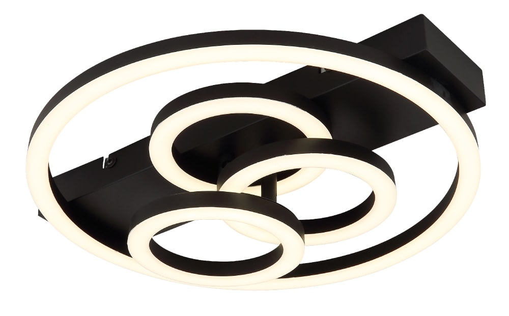 Plafonnier métal noir mat, 9cm