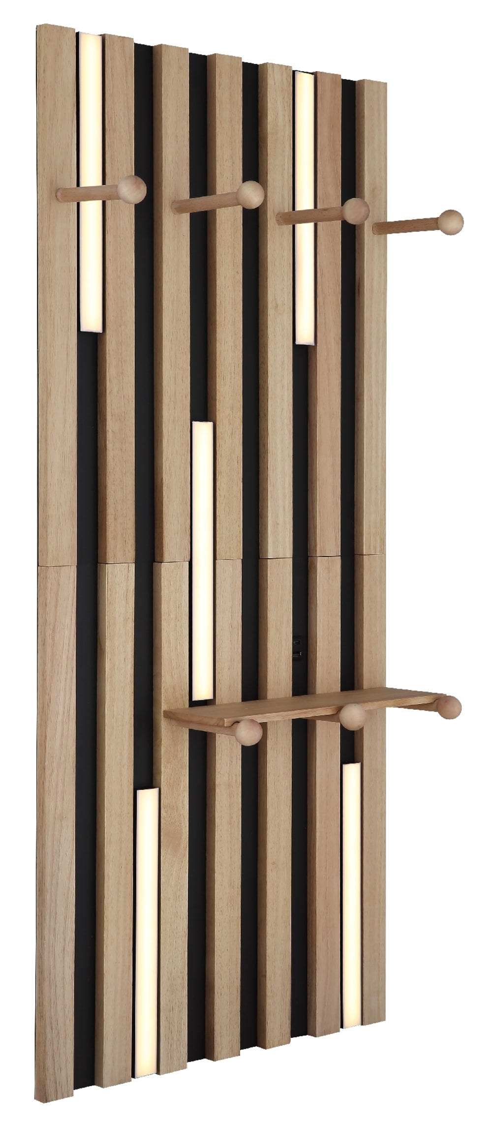 Applique murale métal noir mat, 110cm