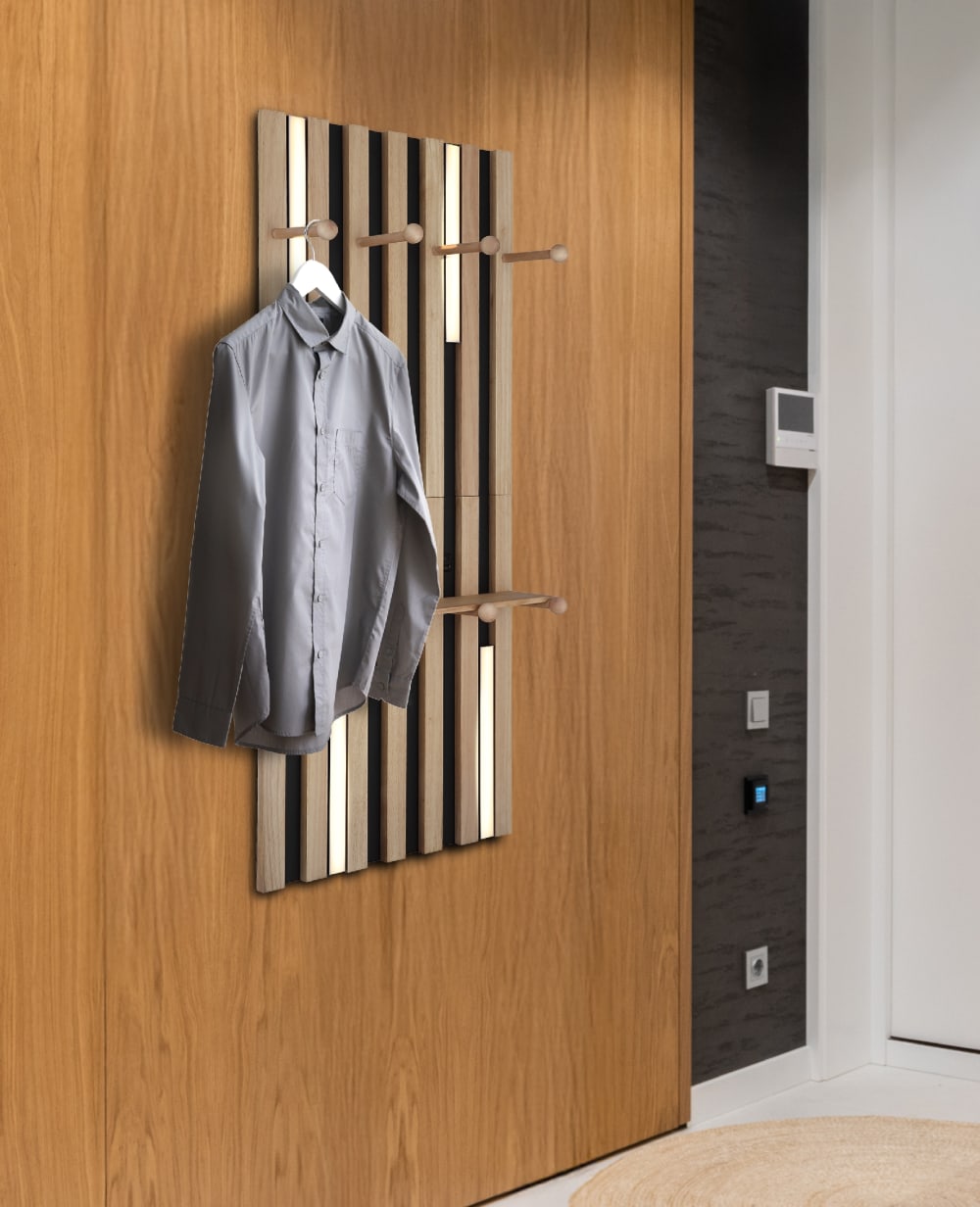 Applique murale métal noir mat, 110cm — vue 3