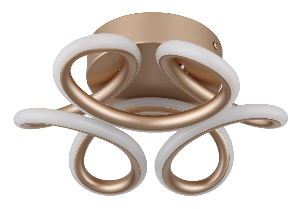 Plafonnier métal couleur champagne mat, 10cm — vue 4