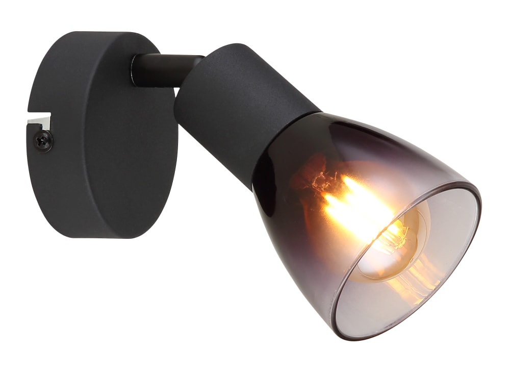 Spot métal noir mat, 13cm