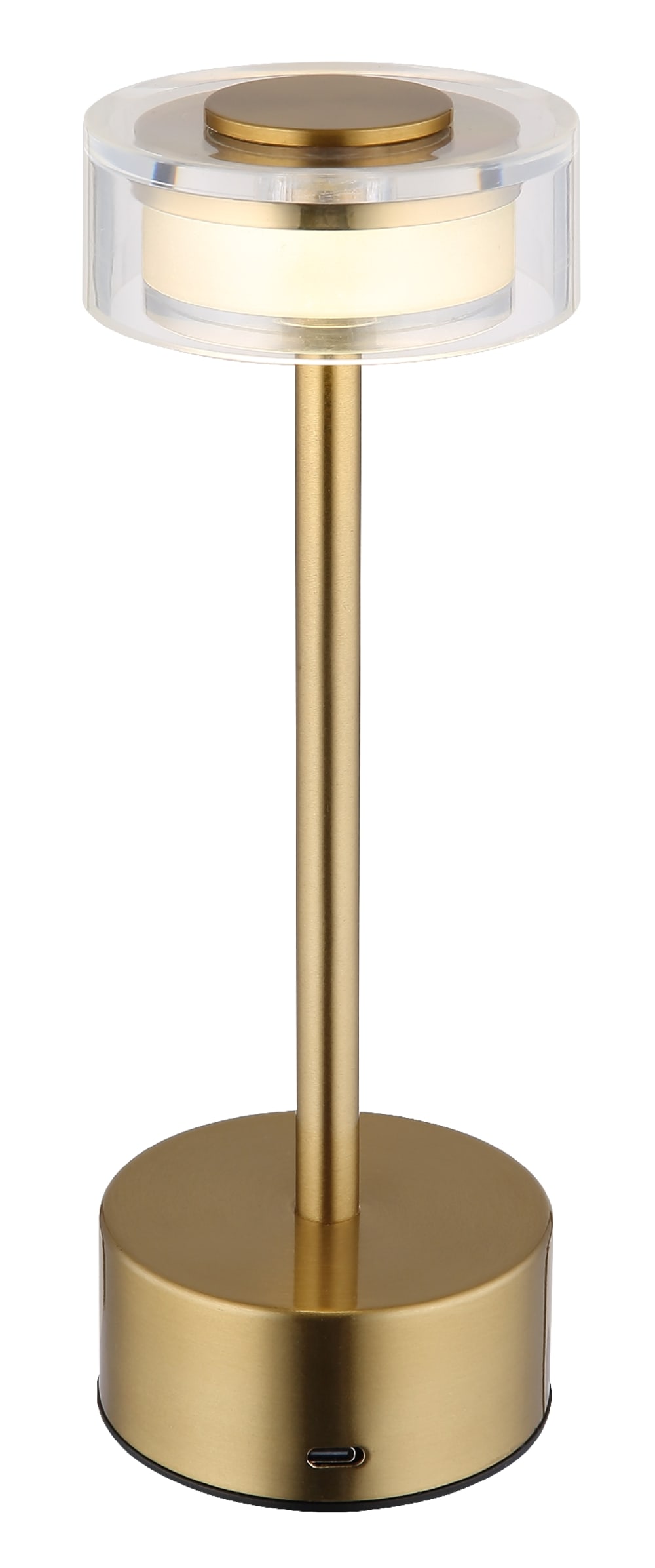 Lampe à poser métal couleur laiton mat, 23,5cm