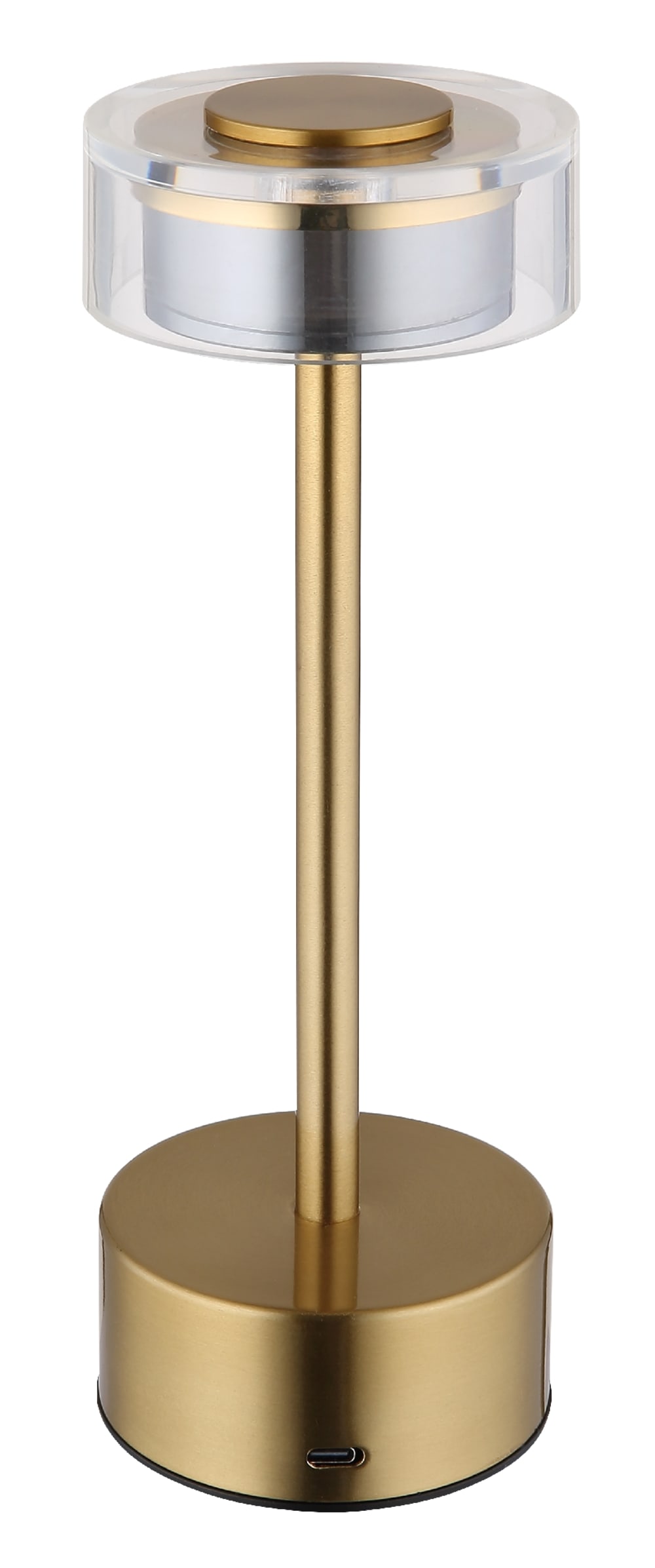 Lampe à poser métal couleur laiton mat, 23,5cm — vue 4