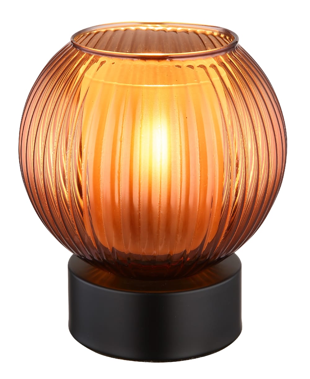 Lampe à poser métal noir mat, 17cm
