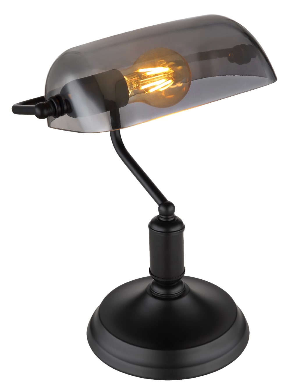 Globo Lighting Tischleuchte Metall schwarz matt, 37cm - Metall