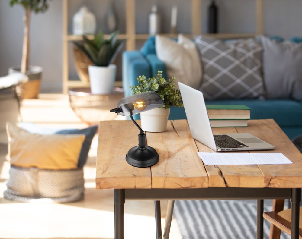 Tischleuchte Metall schwarz matt, 37cm - Maisons Du Monde