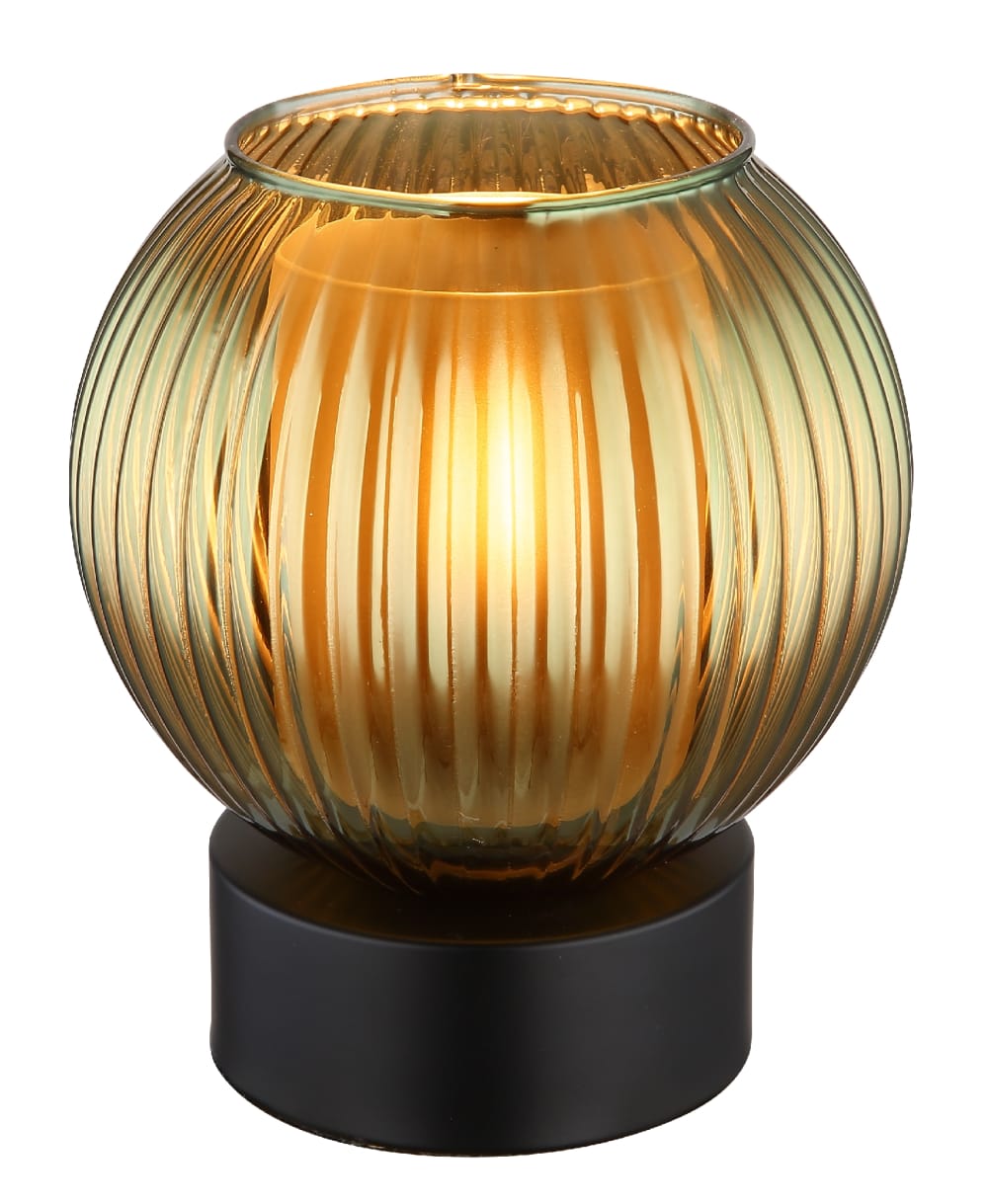 Lampe à poser métal noir mat, 17cm