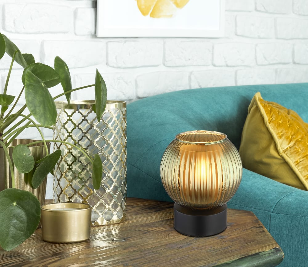 Tischleuchte Metall schwarz matt, 17cm - Maisons Du Monde