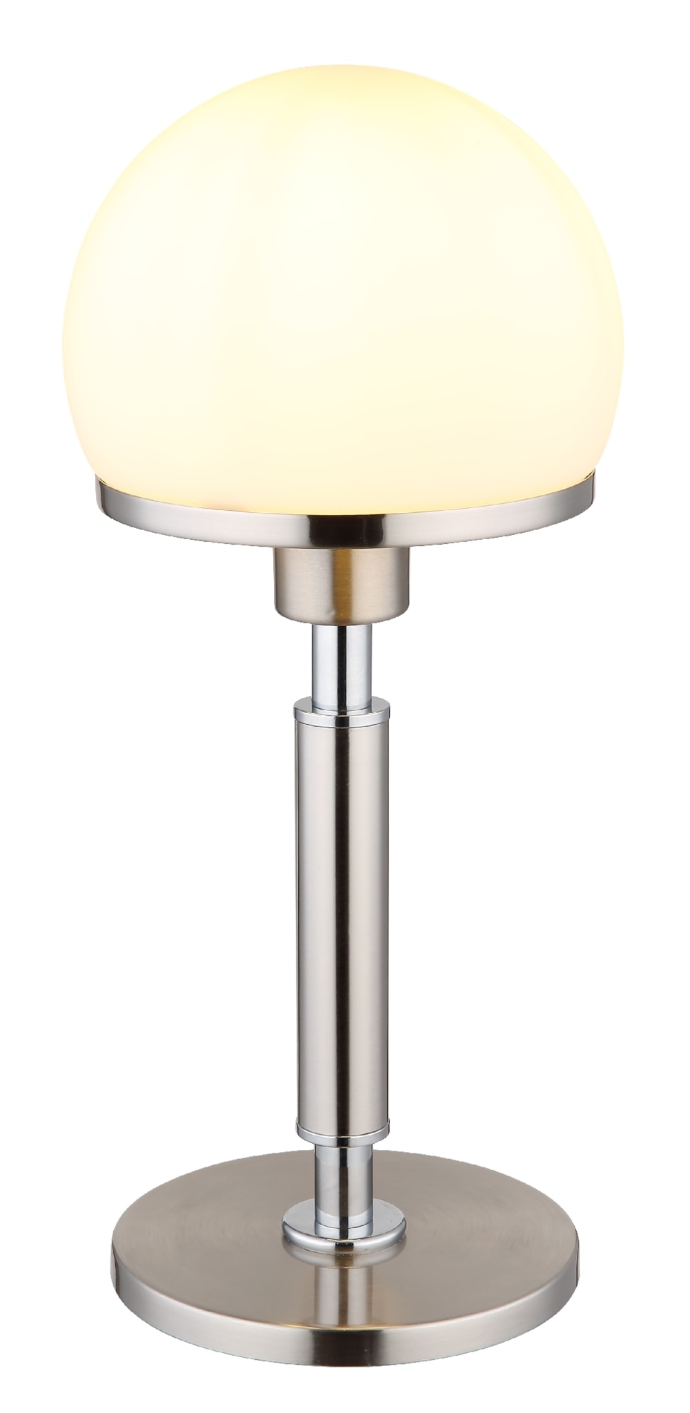 Lampe à poser métal nickel mat, 40cm