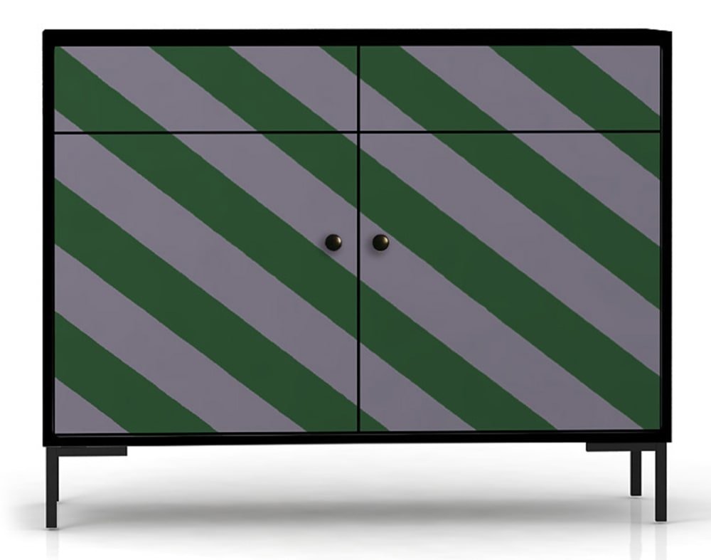 RNT by Really Nice Things Sideboard MDF 2 Türen und 2 Schubladen mit Druckmuster style modern Mehrfarbig Spanplatte