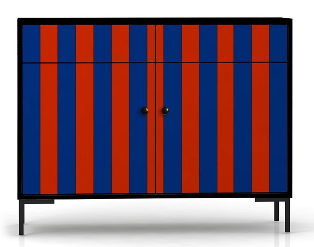 RNT by Really Nice Things Sideboard MDF 2 Türen und 2 Schubladen mit Druckmuster style modern Mehrfarbig Spanplatte