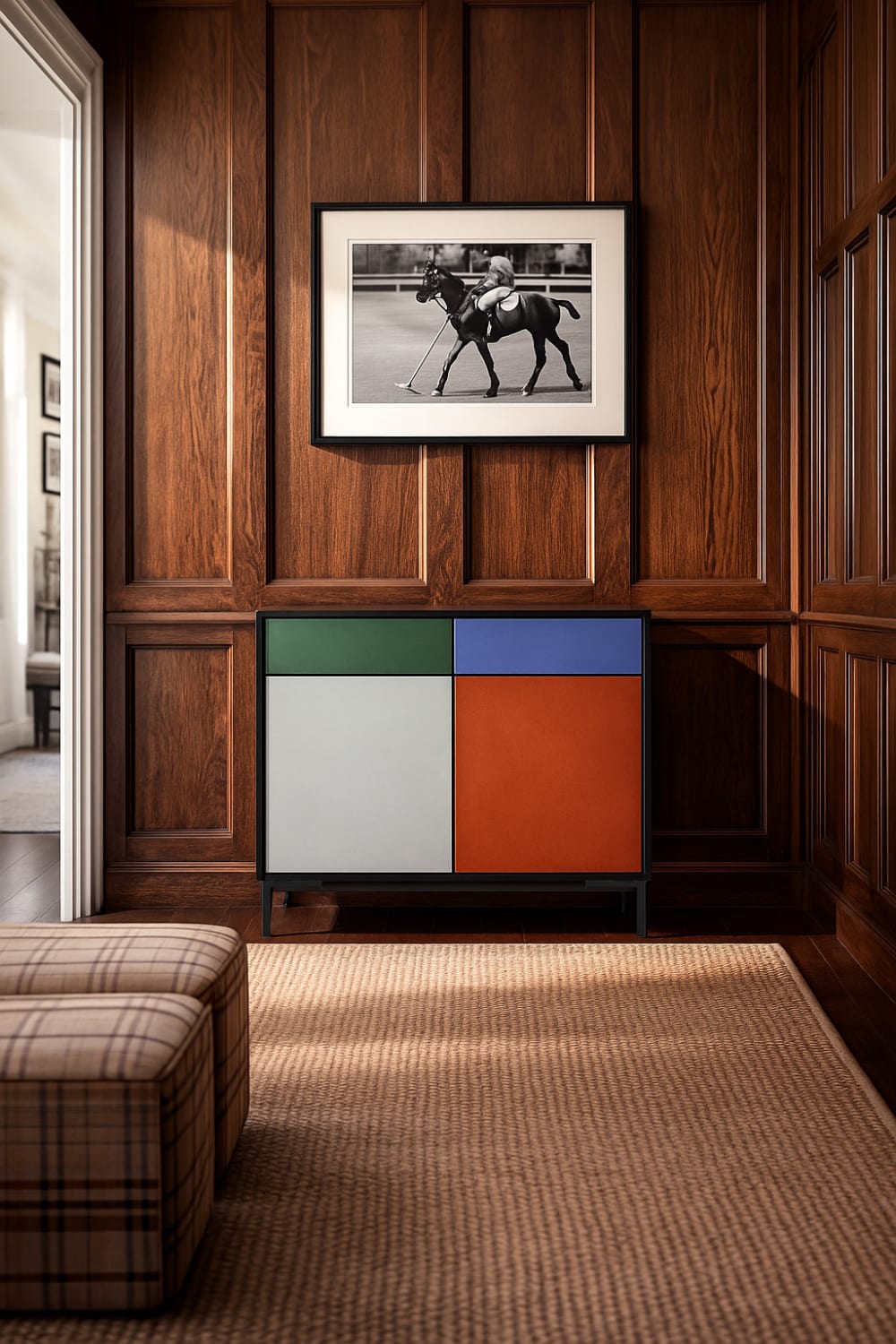 Buffet en MDF 2 portes et 2 tiroirs imprimé