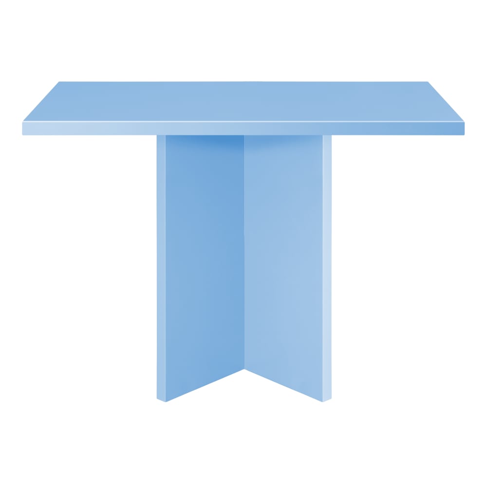 Table de salle à manger carrée panneau stratifié 3cm Bleu Cornish