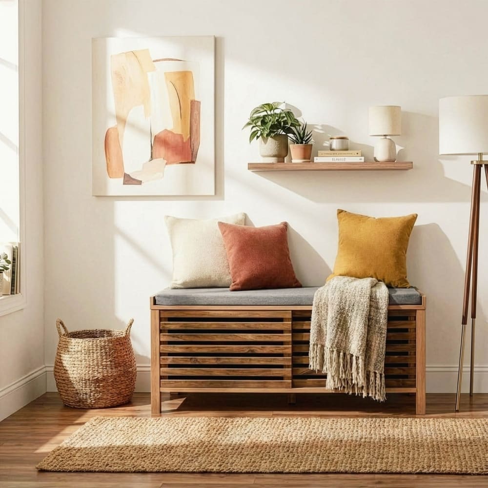Schuhbank mit 2 Schiebetüren L112 cm - - Maisons Du Monde