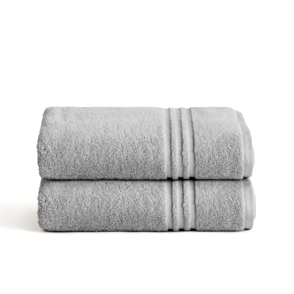 Boheme Set mit 2 grauen Baumwoll-700g Badetüchern (50x100) style modern Öko-Tex Zertifikat - Baumwolle