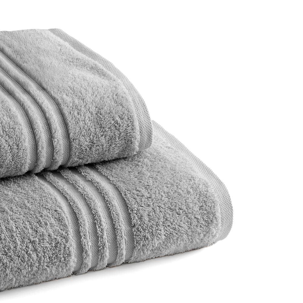 Set mit 2 grauen Baumwoll-700g Badetüchern (50x100) - Maisons Du