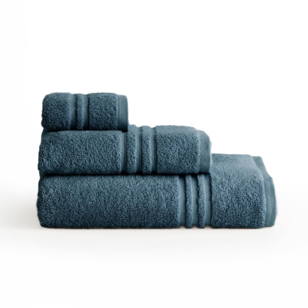 Boheme Set mit 3 türkisblauen Baumwoll-700g Handtüchern(30x50+50x100+100x150) style modern Öko-Tex Zertifikat - Baumwolle