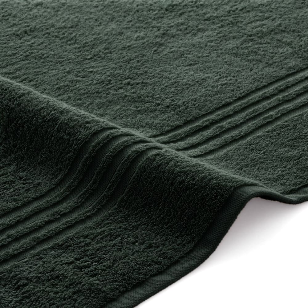 Dunkelgrünes Baumwoll-Badetuch 700g 100x150 - Maisons Du Monde
