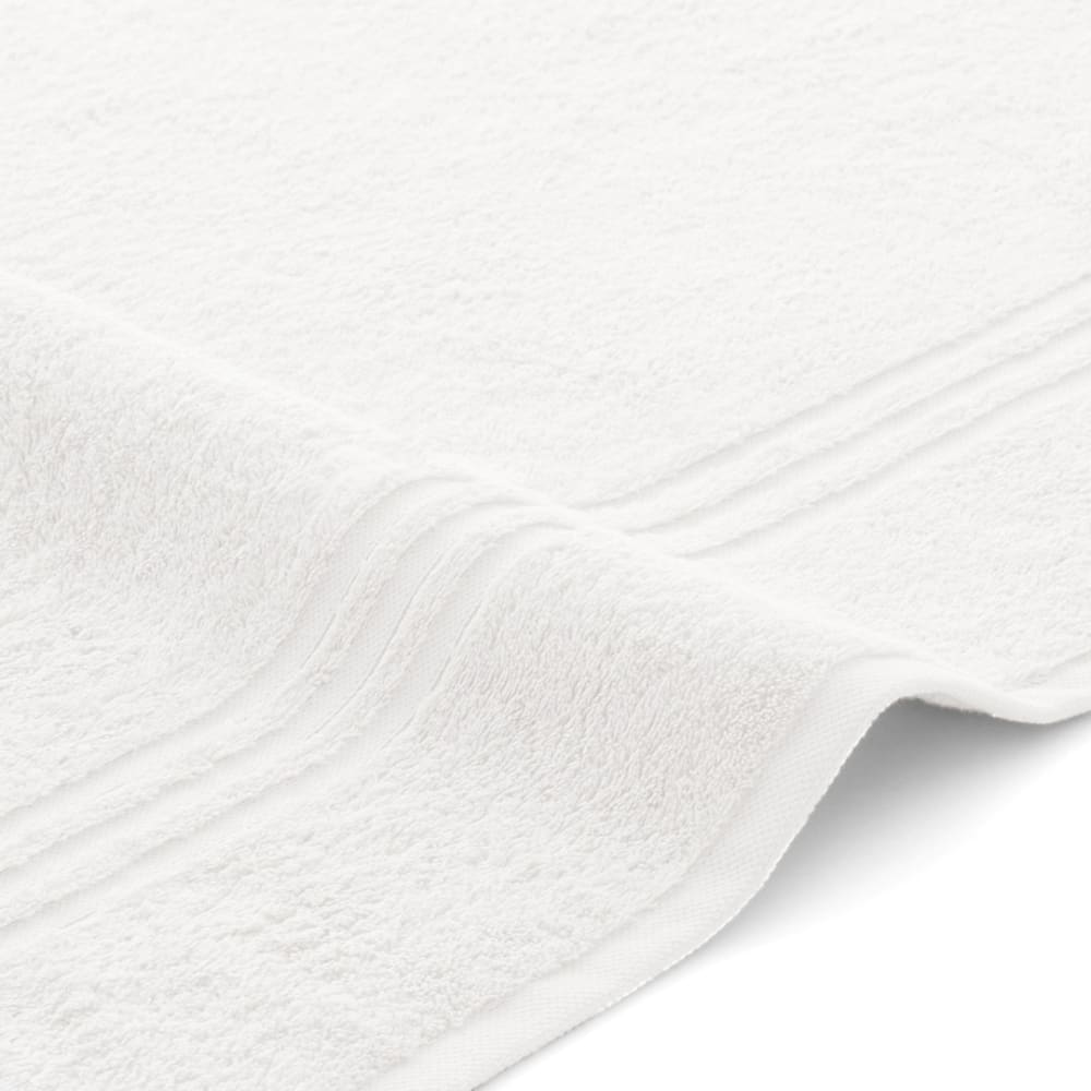 Set mit 4 olivgrün-weißen Baumwoll-700g Badetüchern