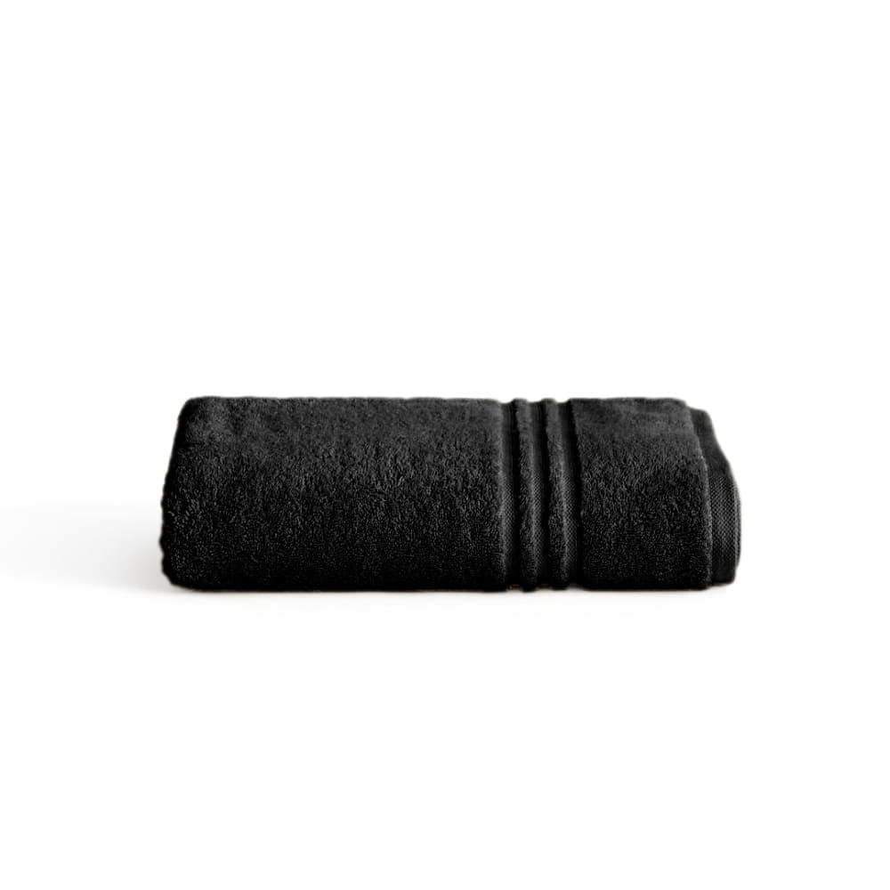 Boheme Schwarzes Baumwoll-Duschhandtuch 70x140 style modern Schwarz Öko-Tex Zertifikat Baumwolle
