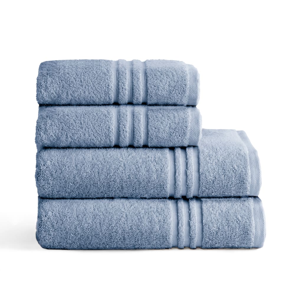 Boheme Set mit 4 ozeanblauen Baumwoll-700g Badetüchern (50x100)+(70x140) style modern Öko-Tex Zertifikat - Baumwolle