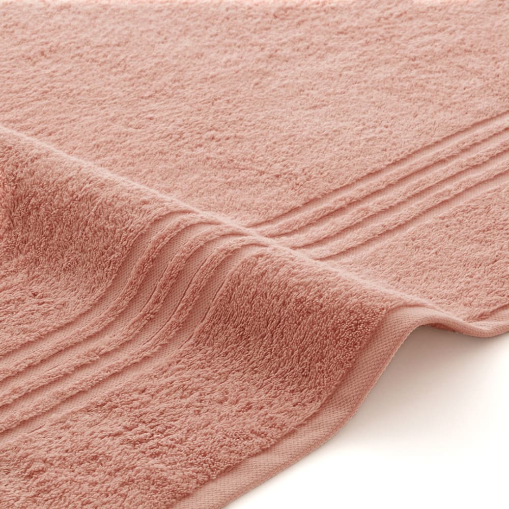 Korallenfarbenes Baumwoll-Badetuch 700g 100x150 - Maisons Du