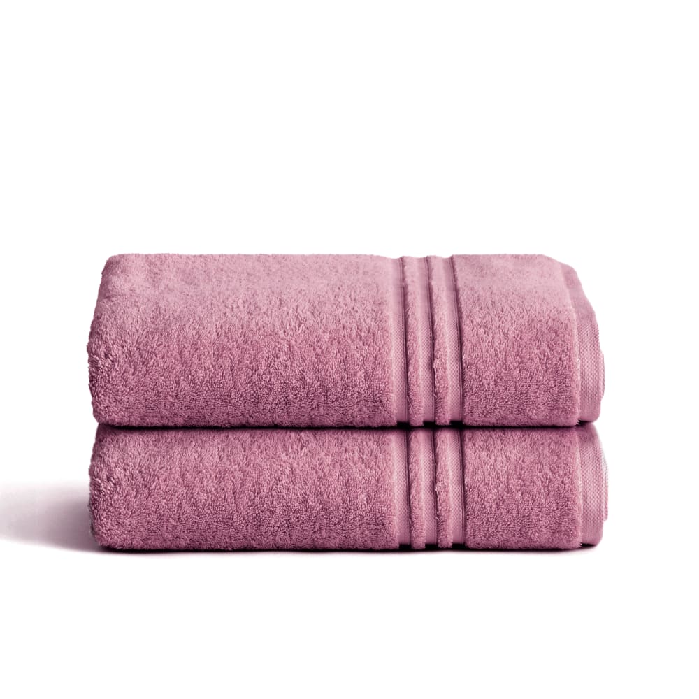 Boheme Set mit 2 rosa Baumwollhandtüchern (30x50) style modern Öko-Tex Zertifikat - Baumwolle