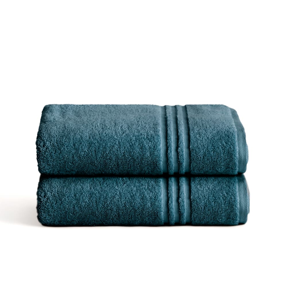 Boheme Set mit 2 türkisblauen Baumwollhandtüchern (30x50) style modern Öko-Tex Zertifikat - Baumwolle