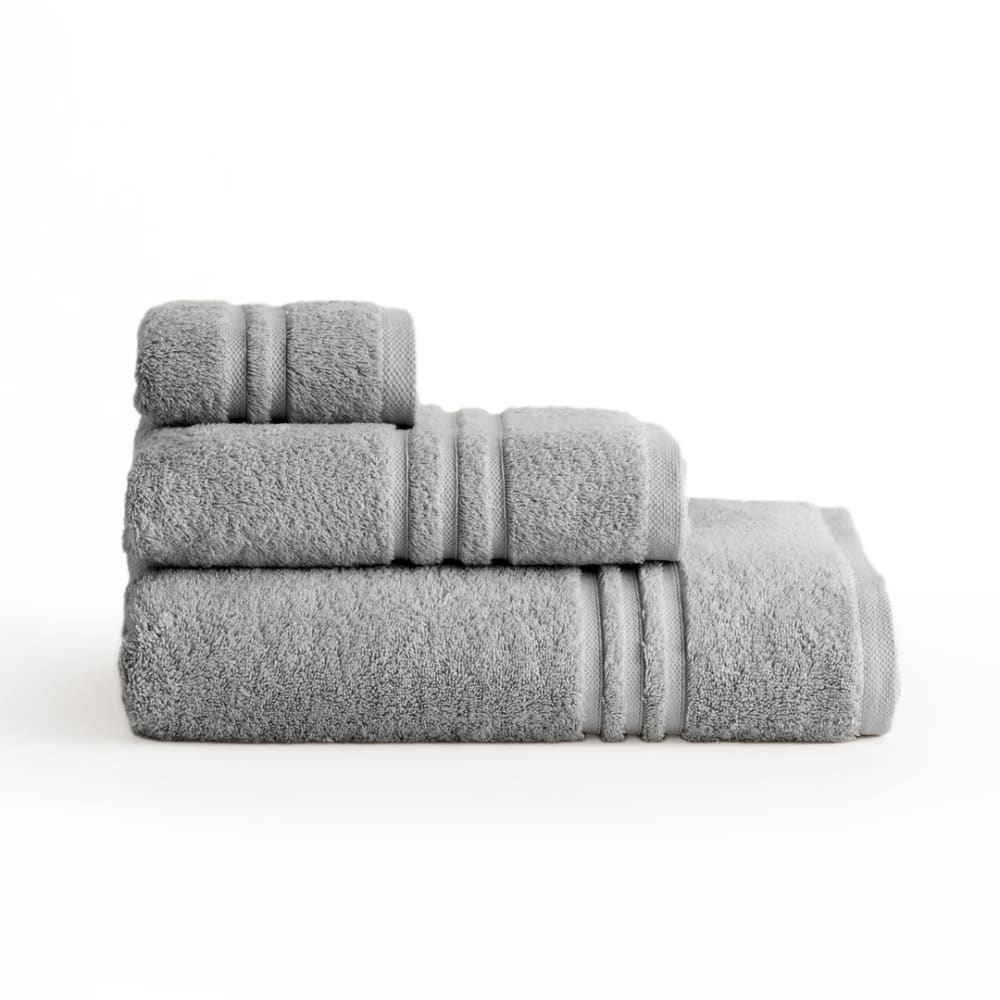 Boheme Set mit 3 grauen Baumwoll-700g Badetüchern (30x50+50x100+100x150) style modern Öko-Tex Zertifikat - Baumwolle