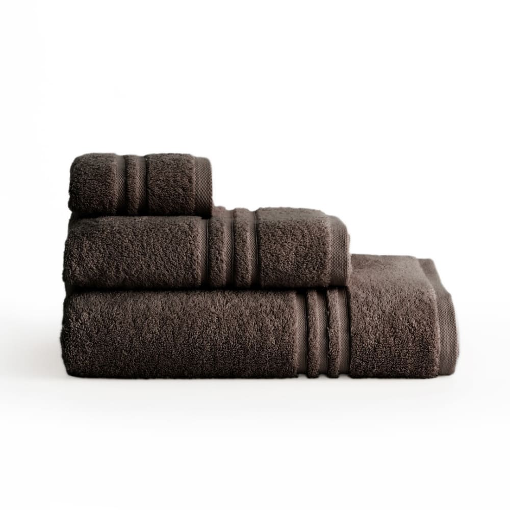 Boheme Set mit 3 mokka Baumwoll-700g Badetüchern(30x50+50x100+100x150) style modern Braun Öko-Tex Zertifikat Baumwolle