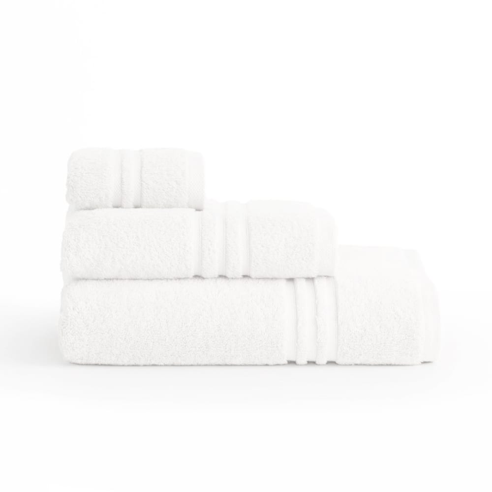Boheme Set mit 3 weißen Baumwoll-700g Badetüchern(30x50+50x100+70x140) style modern Öko-Tex Zertifikat - Baumwolle