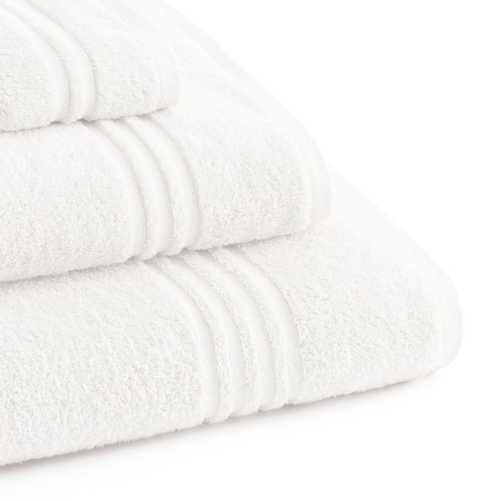 Set mit 3 weißen Baumwoll-700g Badetüchern(30x50+50x100+70x140) -