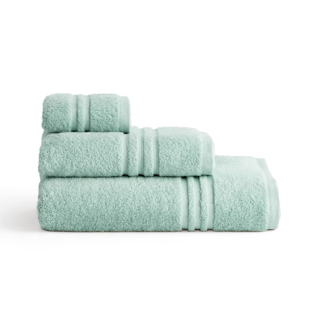 Boheme Set mit 3 aquagrünen Duschtüchern aus Baumwolle(30x50+50x100+70x140) style modern Öko-Tex Zertifikat - Baumwolle