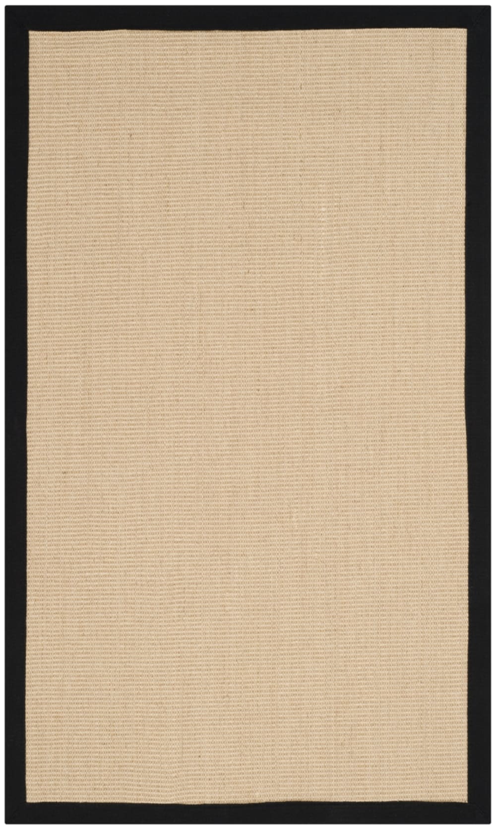 Tapis fibre naturelle en sisal beige/noir, 61 x 91 cm