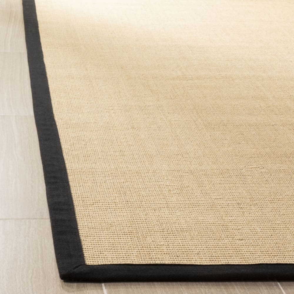 Tapis fibre naturelle en sisal beige/noir, 61 x 91 cm — vue 4
