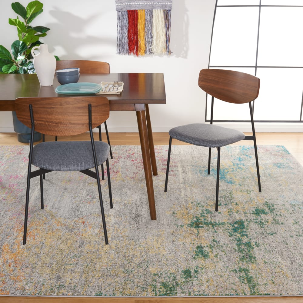 Tapis contemporain en polypropylène gris/or, 244 x 305 cm — vue 3