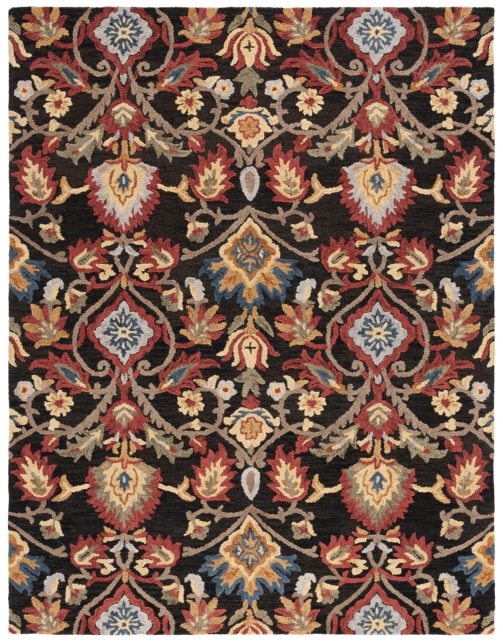 Tapis laine charbon/multi