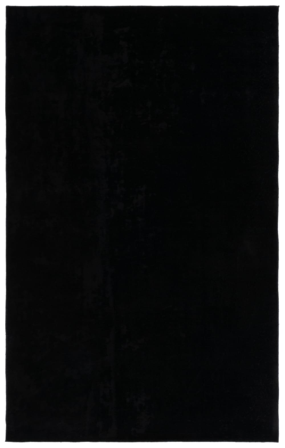 Tapis contemporain en polyester noir, 91 x 152 cm