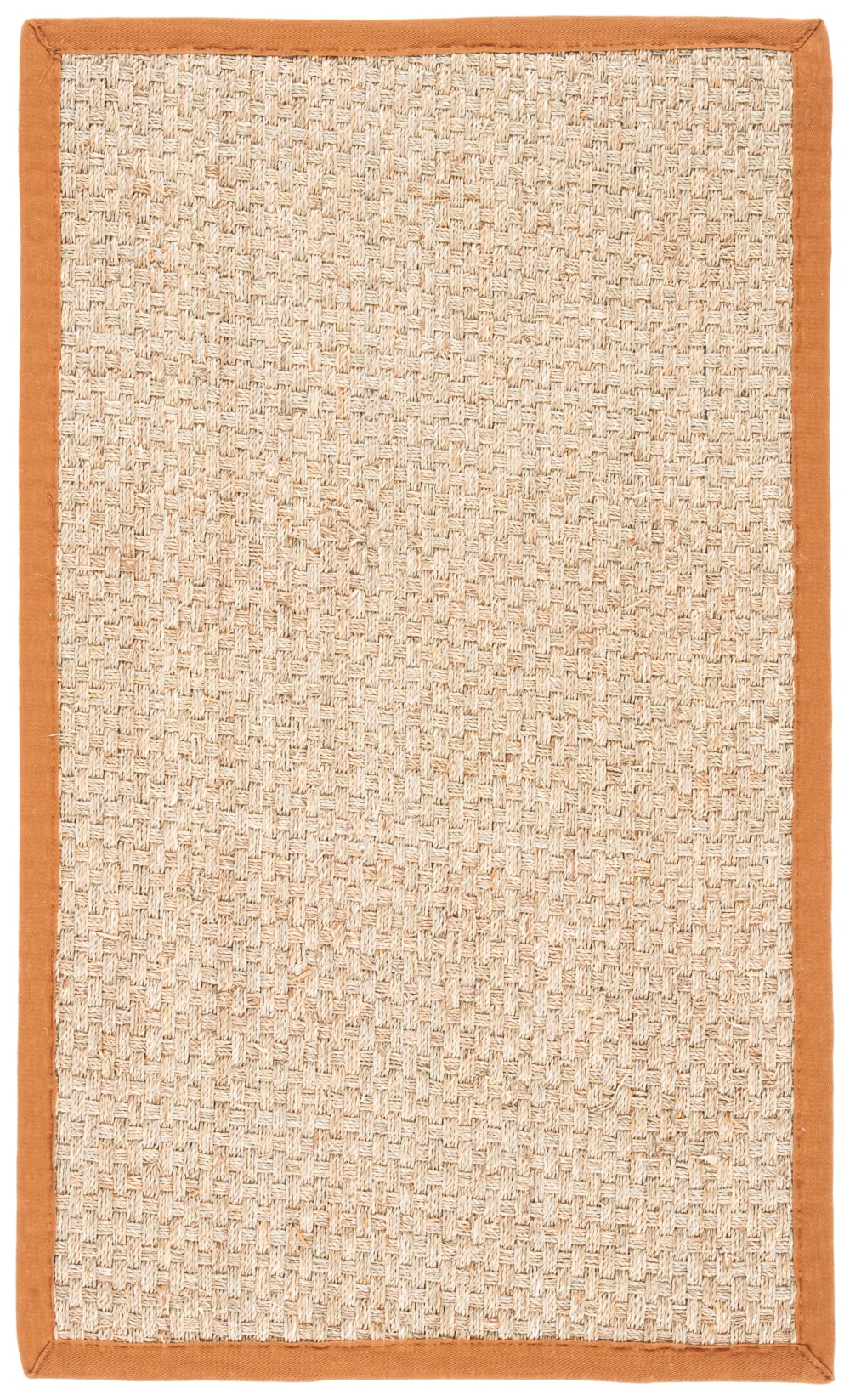 Tapis en herbiers marins beige/marron, 122 x 183 cm