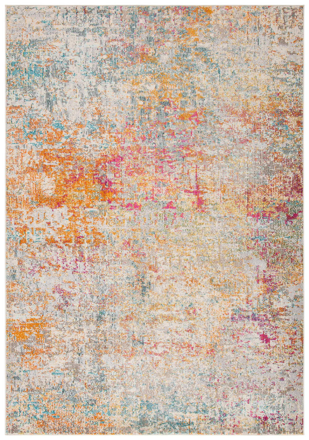 Tapis contemporain en polypropylène gris/bleu, 160 x 229 cm