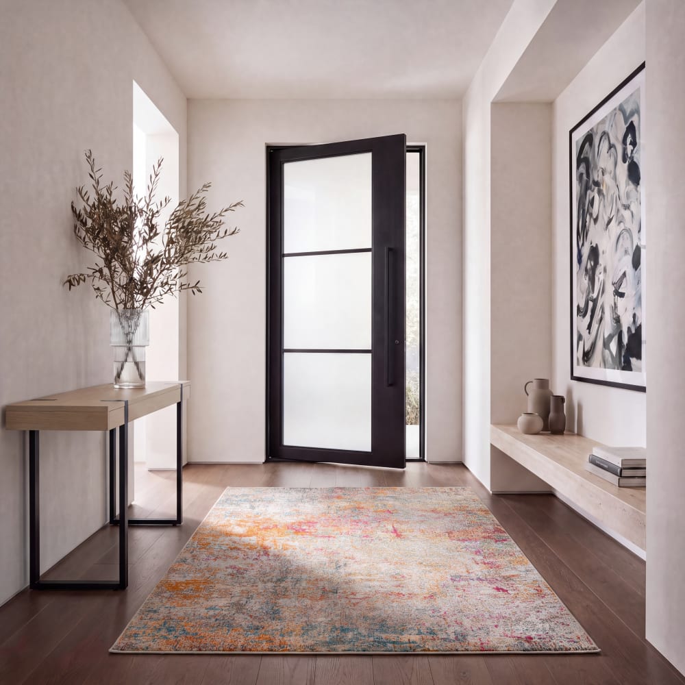 Tapis contemporain en polypropylène gris/bleu, 160 x 229 cm — vue 3