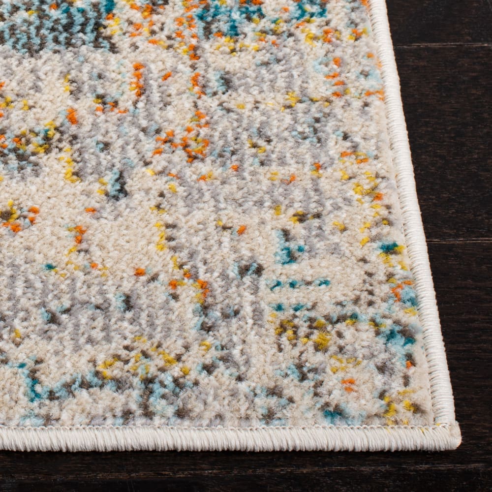 Tapis contemporain en polypropylène gris/bleu, 160 x 229 cm — vue 4