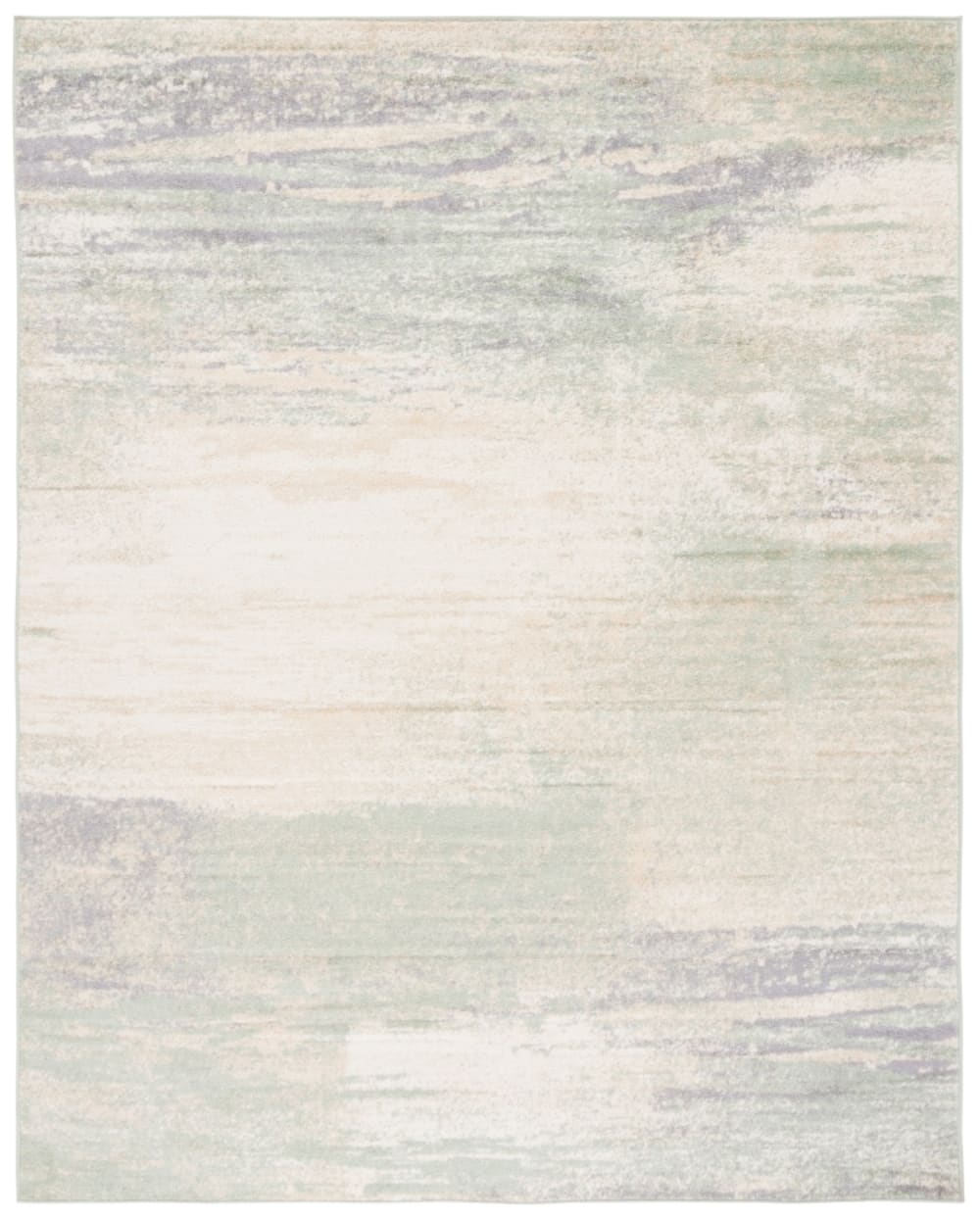 Tapis abstrait moderne en polypropylène blanc/vert, 235 x 305 cm