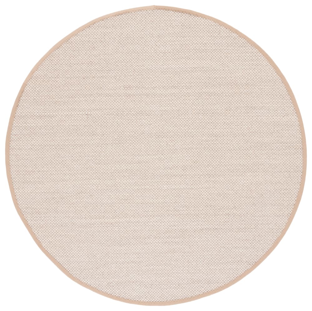 Tapis fibre naturelle en sisal blanc/beige, 183 cm