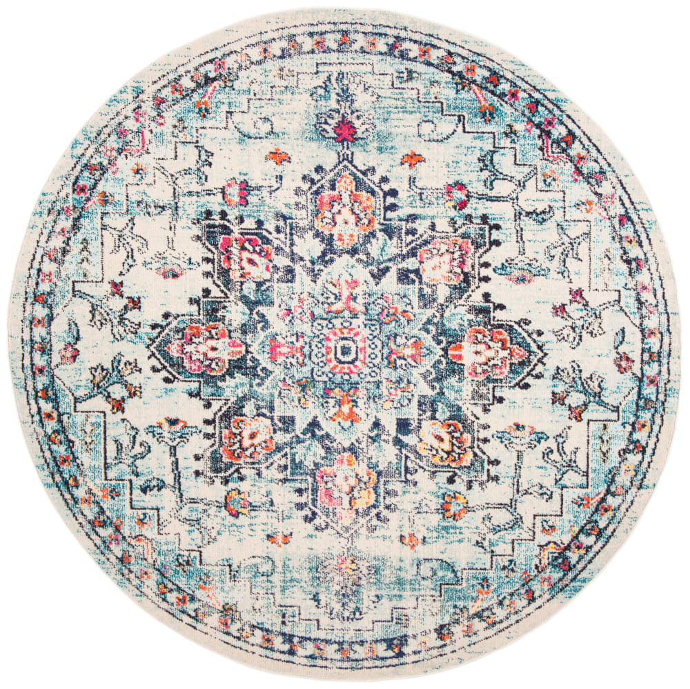 Tapis de transition en polypropylène beige/bleu, 236 x 305 cm